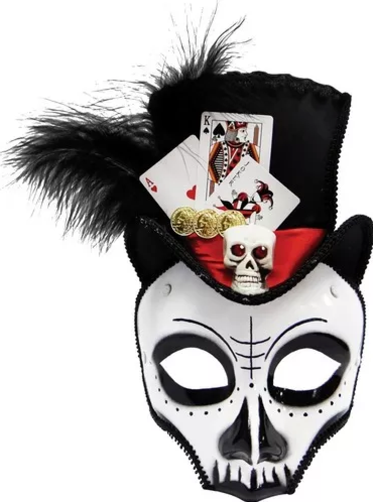Máscara Antifaz Skull Joker Deluxe