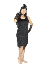 Flapper de los 20s negro (Charleston)