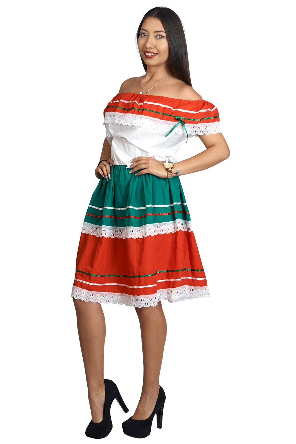 Disfraz Vestido Tricolor - La Oveja Negra Disfraces