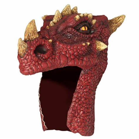 Mascara Dragon Helmet Red