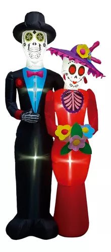 Inflable Pareja de Catrines - La Oveja Negra Disfraces