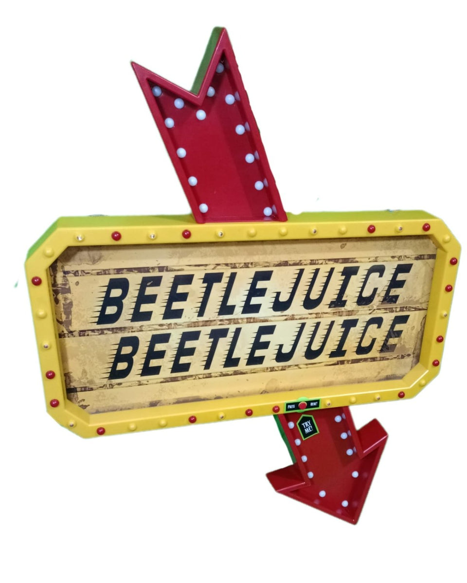 Letrero Beetlejuice - La Oveja Negra Disfraces