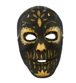 Máscara Golden Carving Catrina - La Oveja Negra Disfraces