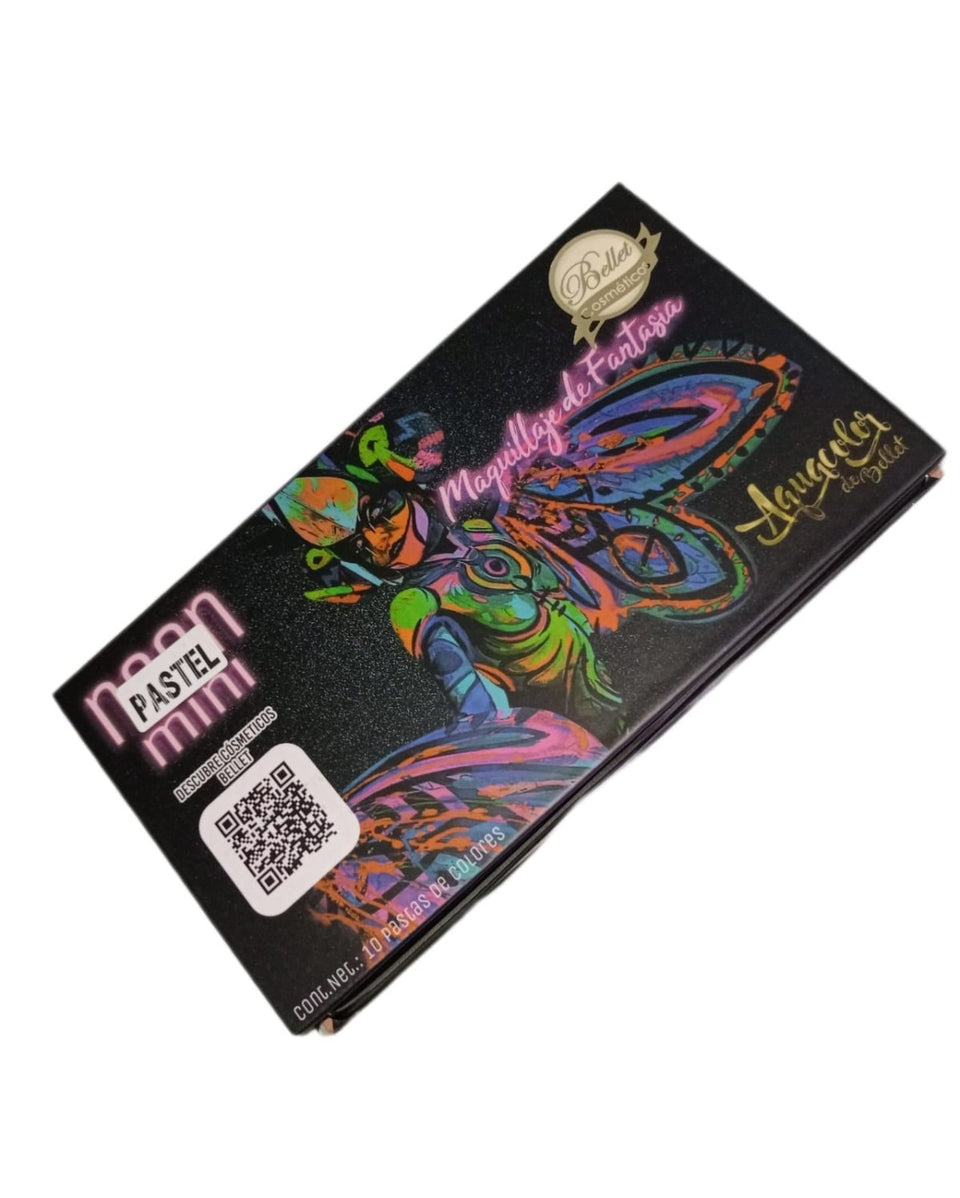 Paleta Maquillaje Neón Mini - La Oveja Negra Disfraces
