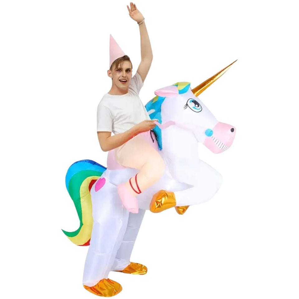 Inflable unicornio montable