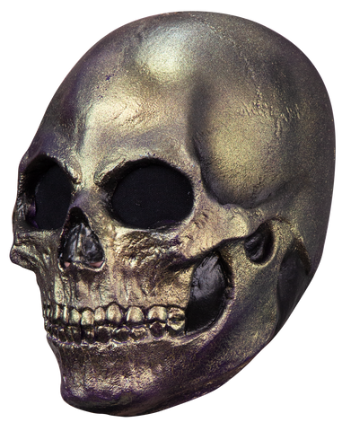 Mascara Skull Metallic Gold