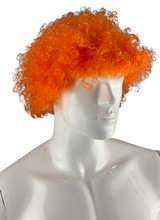 Peluca afro (setentero, corazones, naranja)