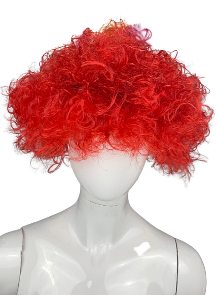 Peluca afro (setentero, corazones, naranja)