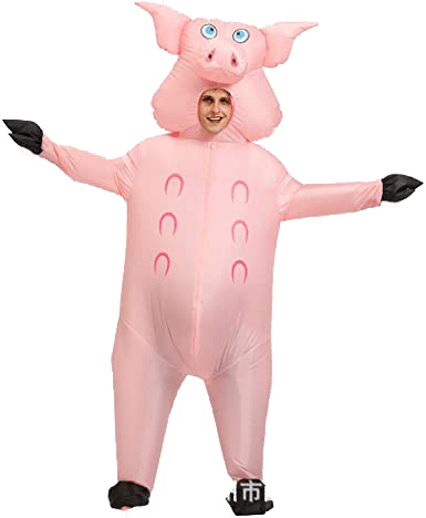 Disfraz Cerdito Inflable - La Oveja Negra Disfraces