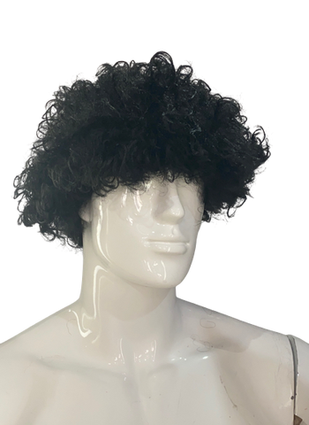 Peluca afro (setentero, corazones, naranja)